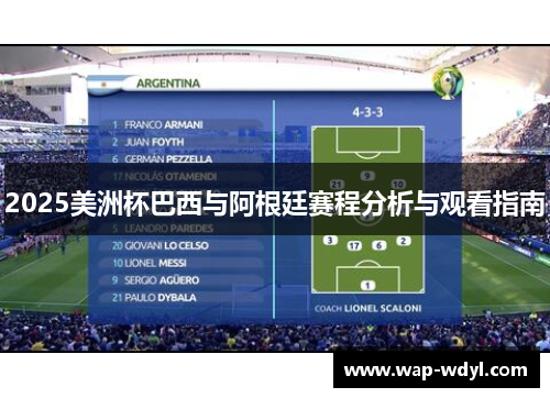 2025美洲杯巴西与阿根廷赛程分析与观看指南 2025美洲杯巴西与阿根廷赛程分析与观看指南